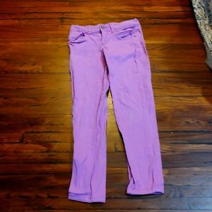 Girls pink blue jeans